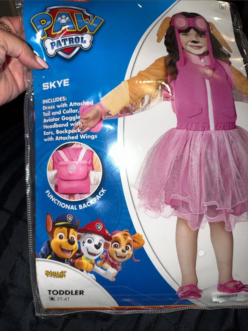 Paw Patrol Skye Toddler 3T-4T Halloween Costume Spirit Halloween